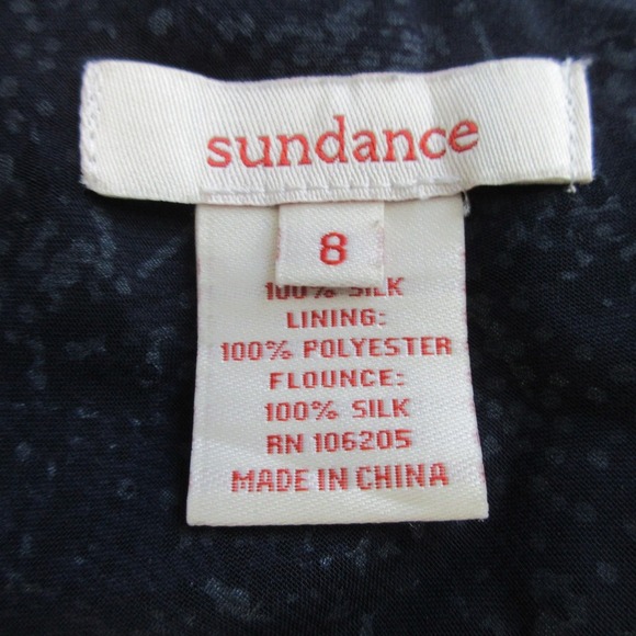 Sundance 100% Silk Maxi Skirt 8 Blue Floral Lined Flowy Layered Boho Casual 150 - Picture 2 of 8